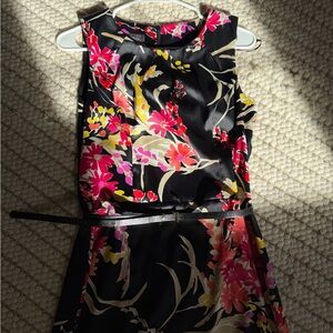 Alyx Black and Pink Floral Formal Dress